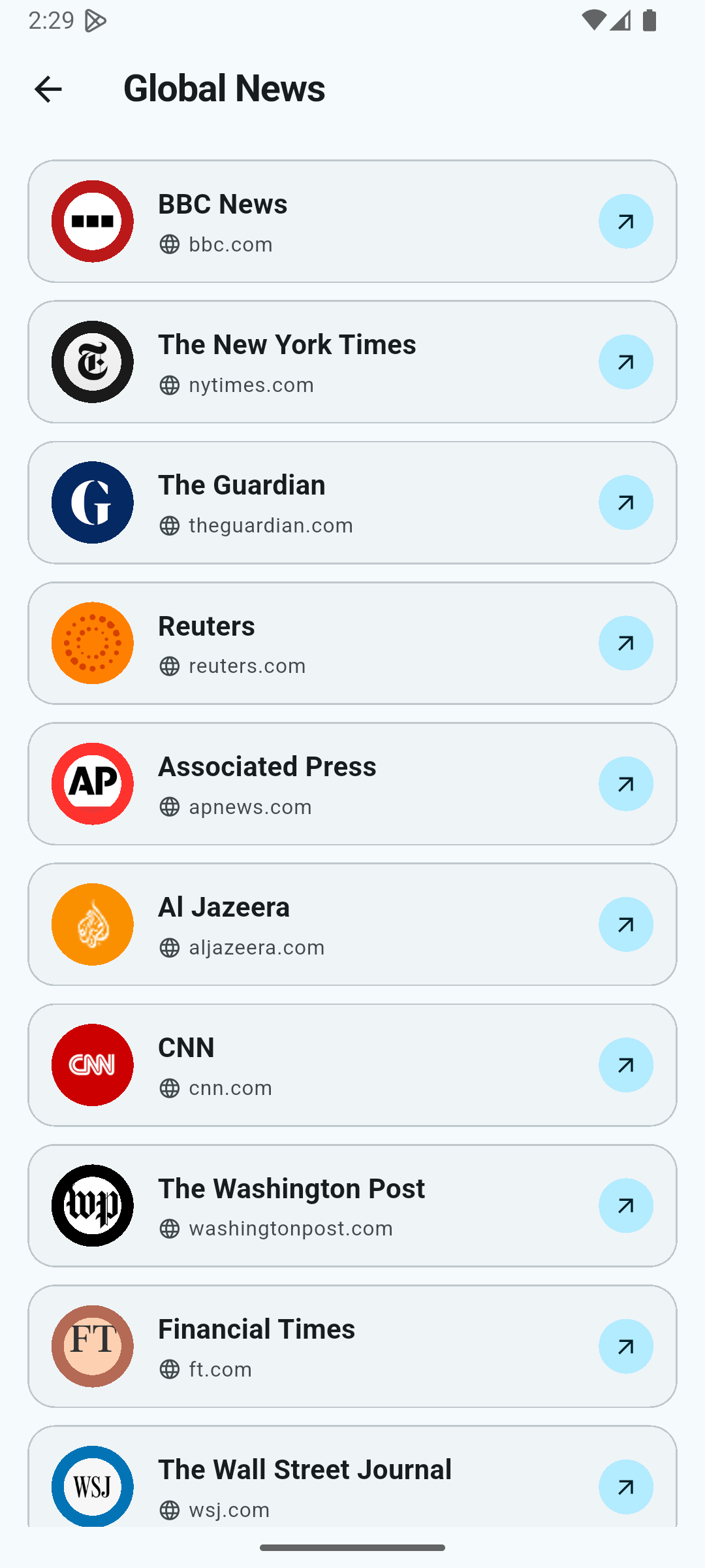 Newsora global news sources